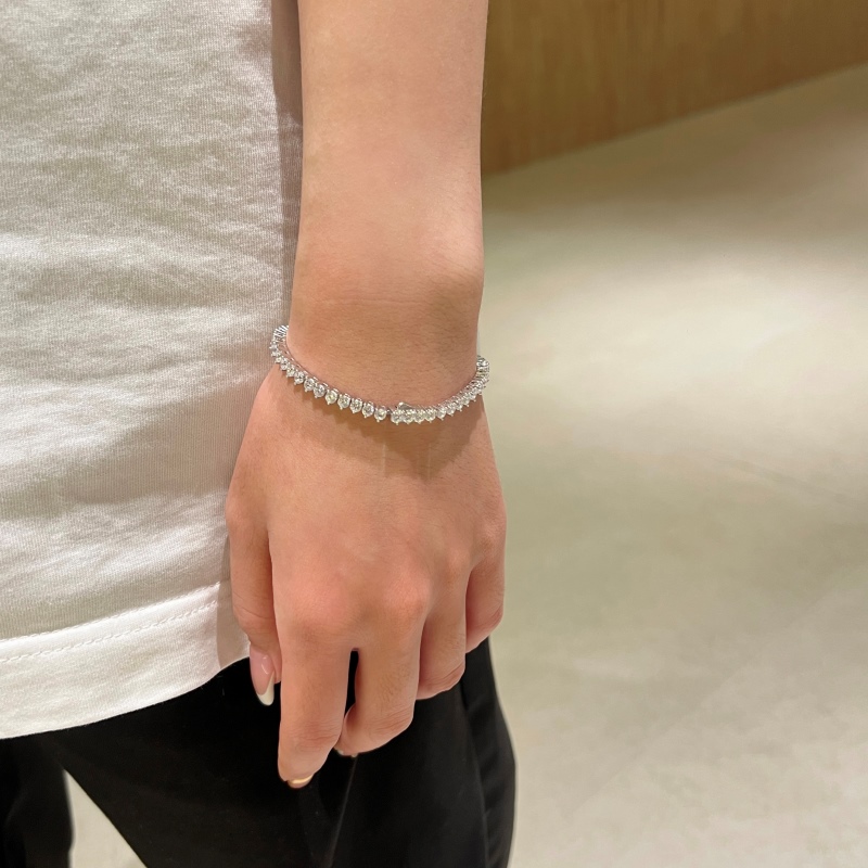 925 Sterling Silver Cubic Zirconia Bracelet - Image 3