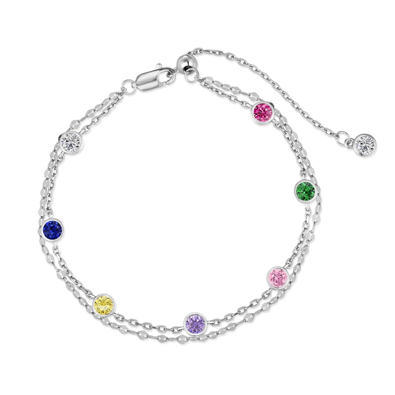 925 Sterling Silver Cubic Zirconia Bracelet - Image 3