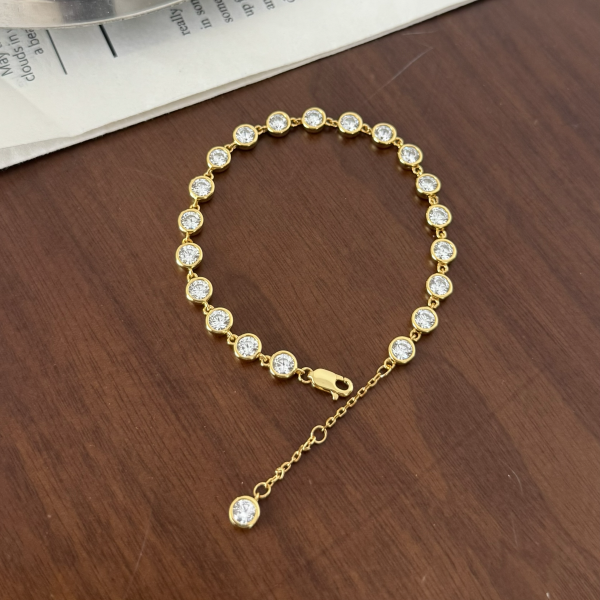 925 Sterling Silver Cubic Zirconia Bracelet - Image 4