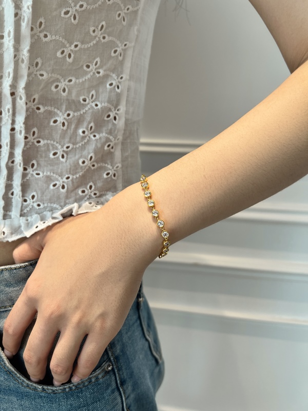 925 Sterling Silver Cubic Zirconia Bracelet - Image 5