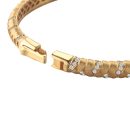 925 Sterling Silver 22K Gold Plated Cubic Zirconia Bracelet