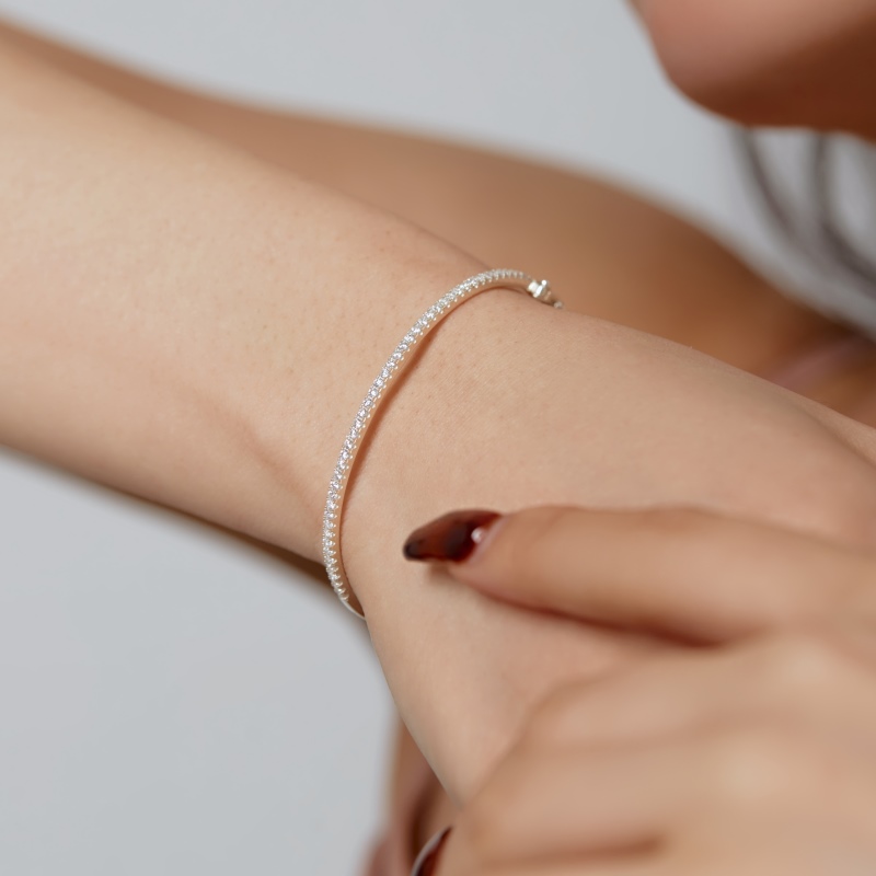 925 Sterling Silver Cubic Zirconia Bracelet - Image 2