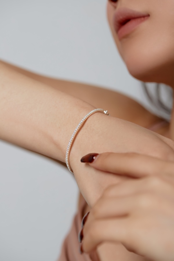 925 Sterling Silver Cubic Zirconia Bracelet - Image 5