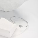 925 Sterling Silver Cubic Zirconia Heart Bracelet