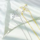 925 Sterling Silver Cubic Zirconia Marquise Cut Necklace