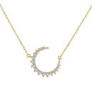 925 Sterling Silver 18K Gold Plated Cubic Zirconia Necklace