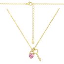925 Sterling Silver 18K Gold Plated Cubic Zirconia Necklace