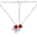 925 Sterling Silver Cubic Zirconia Heart Necklace