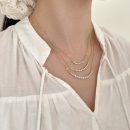 925 Sterling Silver 14K Plated Cubic Zirconia Necklace