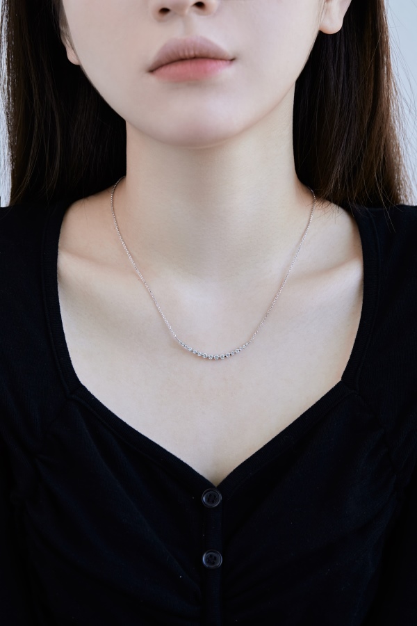 925 Sterling Silver 14K Plated Cubic Zirconia Necklace - Image 4