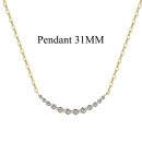 925 Sterling Silver 14K Plated Cubic Zirconia Necklace