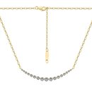 925 Sterling Silver 14K Plated Cubic Zirconia Necklace