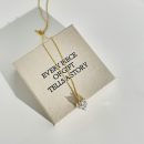925 Sterling Silver 18K Gold Plated Cubic Zirconia Necklace