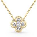 925 Sterling Silver 18K Gold Plated Cubic Zirconia Necklace