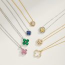 925 Sterling Silver Cubic Zirconia Square Cut Necklace