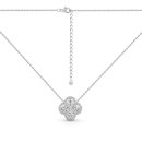 925 Sterling Silver Cubic Zirconia Square Cut Necklace