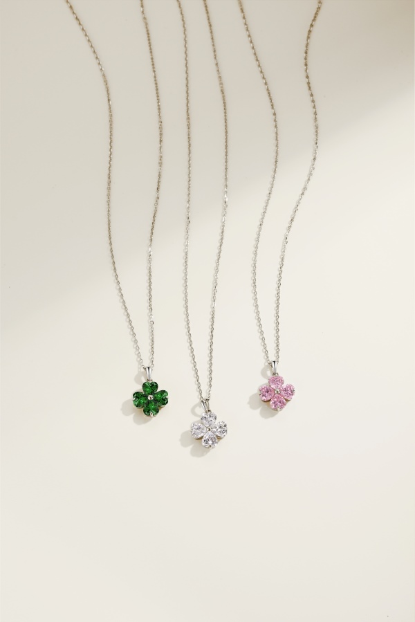 925 Sterling Silver Cubic Zirconia Heart Necklace - Image 4