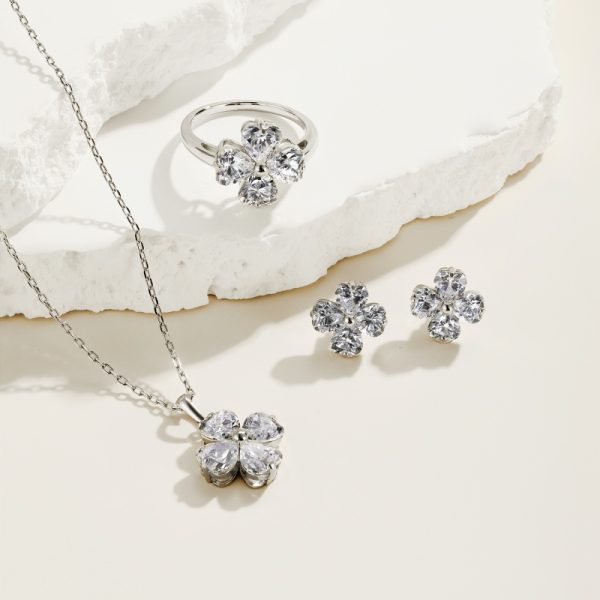 925 Sterling Silver Cubic Zirconia Heart Necklace