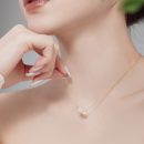 925 Sterling Silver 18K Gold Plated Cubic Zirconia Necklace