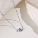 925 Sterling Silver Cubic Zirconia Heart Necklace