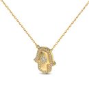 925 Sterling Silver 18K Gold Plated Cubic Zirconia Necklace