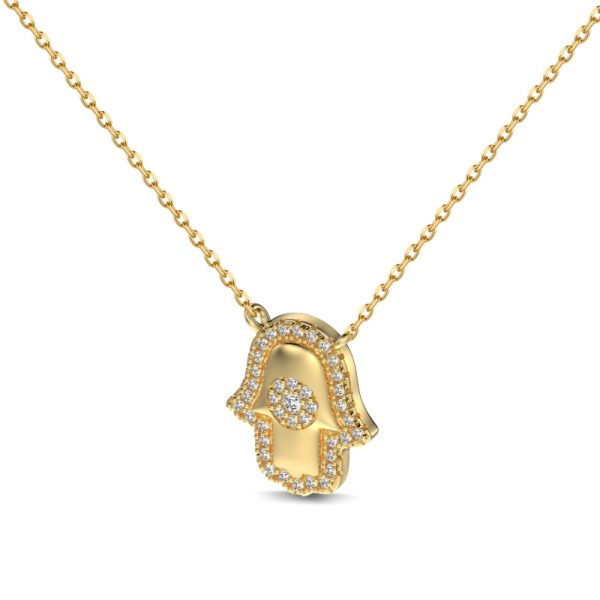 925 Sterling Silver 18K Gold Plated Cubic Zirconia Necklace