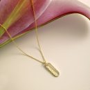 925 Sterling Silver 18K Gold Plated Cubic Zirconia Necklace