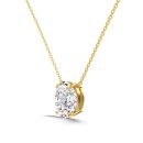 925 Sterling Silver 18K Gold Plated Cubic Zirconia Necklace