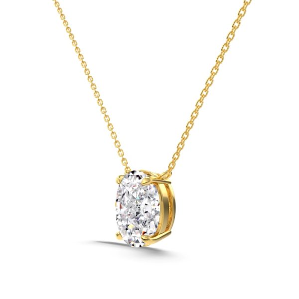 925 Sterling Silver 18K Gold Plated Cubic Zirconia Necklace