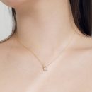 925 Sterling Silver 18K Gold Plated Cubic Zirconia Necklace