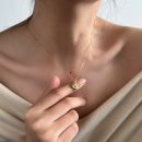 925 Sterling Silver 18K Gold Plated Cubic Zirconia Necklace