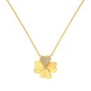 925 Sterling Silver 18K Gold Plated Cubic Zirconia Necklace