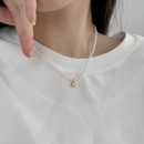 925 Sterling Silver 18K Gold Plated Cubic Zirconia Necklace