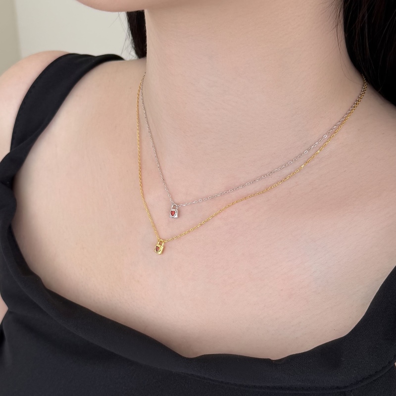 925 Sterling Silver 18K Gold Plated Necklace - Image 3