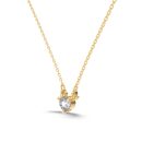 925 Sterling Silver 14K Gold Plated Cubic Zirconia Necklace
