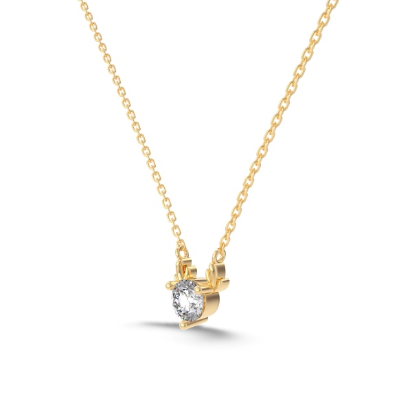 925 Sterling Silver 14K Gold Plated Cubic Zirconia Necklace - Image 4
