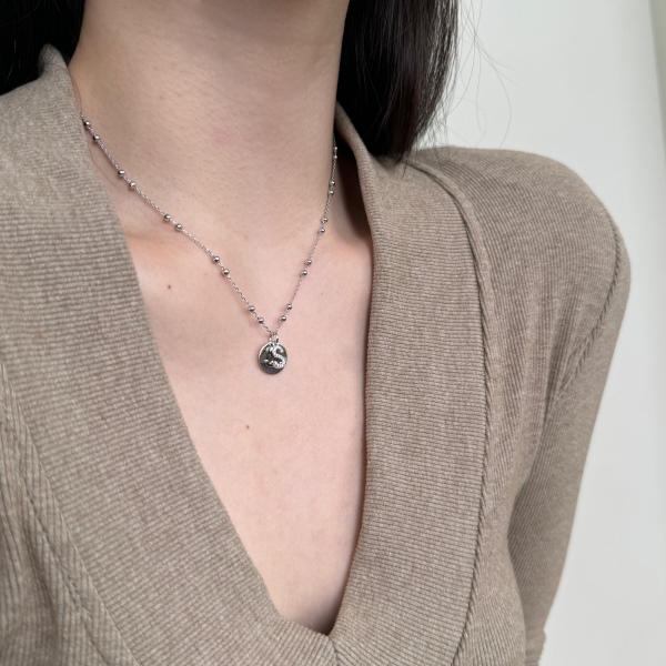 925 Sterling Silver Cubic Zirconia Necklace - Image 4