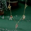 925 Sterling Silver 14K Plated Cubic Zirconia Necklace