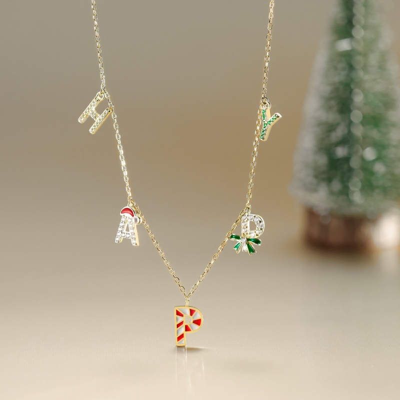 925 Sterling Silver 14K Plated Cubic Zirconia Necklace - Image 3
