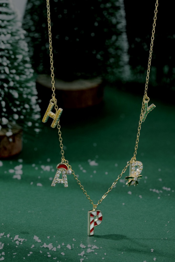 925 Sterling Silver 14K Plated Cubic Zirconia Necklace - Image 4