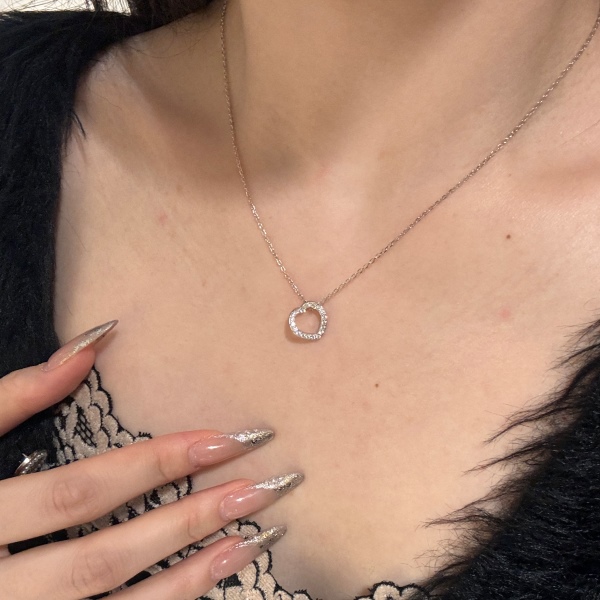 14K Gold Plated Cubic Zirconia Necklace - Image 4