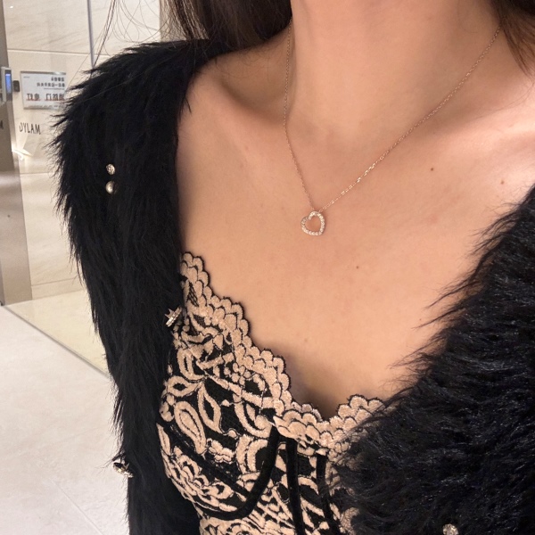 14K Gold Plated Cubic Zirconia Necklace - Image 5