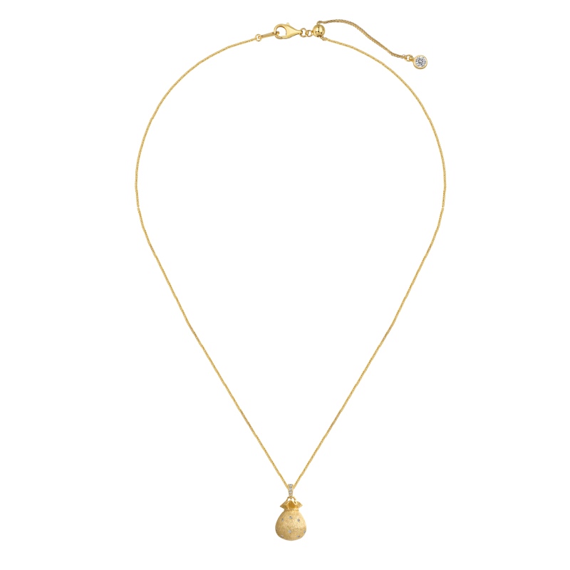 925 Sterling Silver 22K Gold Plated Cubic Zirconia Necklace