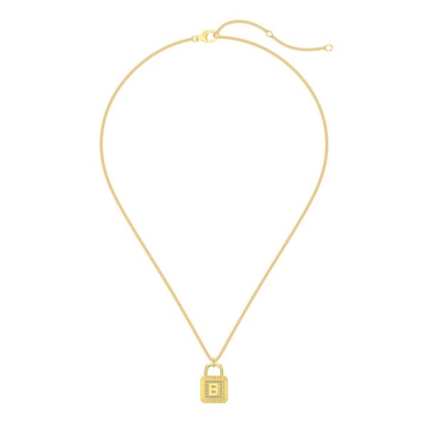 925 Sterling Silver 18K Gold Plated Cubic Zirconia Necklace