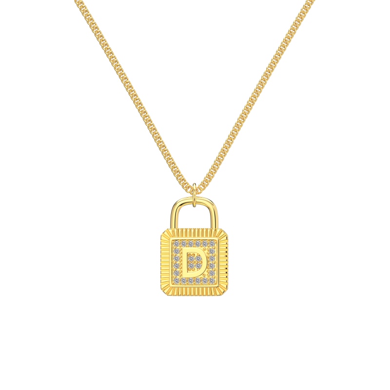 925 Sterling Silver 18K Gold Plated Cubic Zirconia Necklace