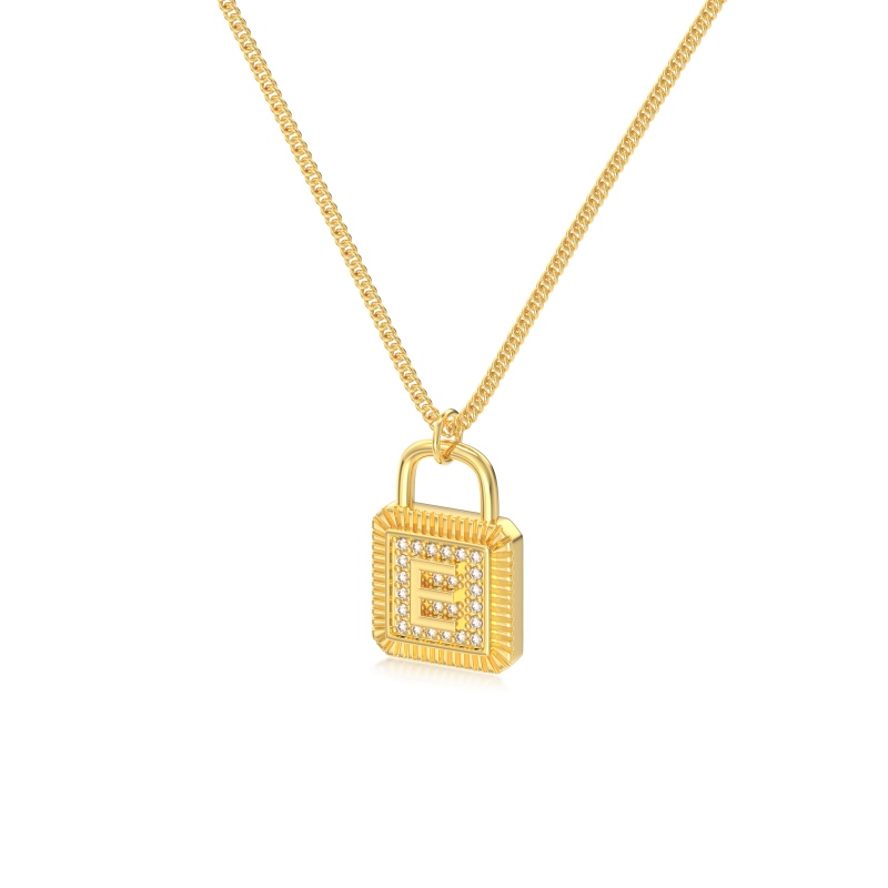 925 Sterling Silver 18K Gold Plated Cubic Zirconia Necklace