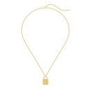 925 Sterling Silver 18K Gold Plated Cubic Zirconia Necklace