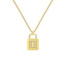 925 Sterling Silver 18K Gold Plated Cubic Zirconia Necklace