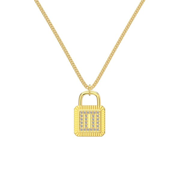 925 Sterling Silver 18K Gold Plated Cubic Zirconia Necklace
