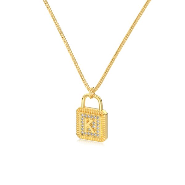 925 Sterling Silver 18K Gold Plated Cubic Zirconia Necklace